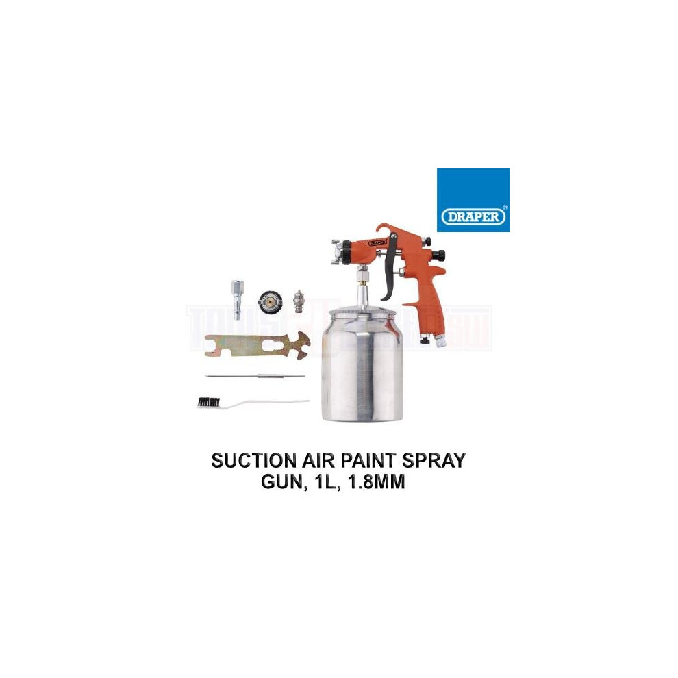 Draper Suction High Pressure Air Spray Gun 1L 1.8mm - 28354