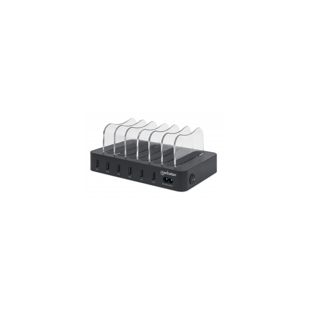 Manhattan Charging Station, 6x USB-A Ports, Outputs: 6x 2.4A,...