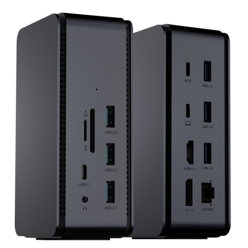 ProXtend USB4 Dual 8K dokkolóállomás, sötétezüst, DOCK2XUSB4