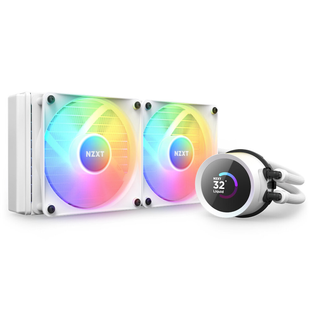 Nzxt White Kraken 240 Rgb Processor All-In-One Liquid Cooler 12 Cm