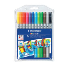 Buntstifte - STAEDTLER - NORIS CLUB - 12 Stifte - Doppelte Spitze - Gemischt - Unisex