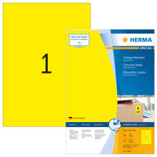 HERMA Coloured Labels A4 210x297 mm yellow paper matt 100 pcs.