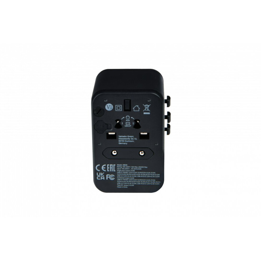 Verbatim 49546 power plug adapter Universal