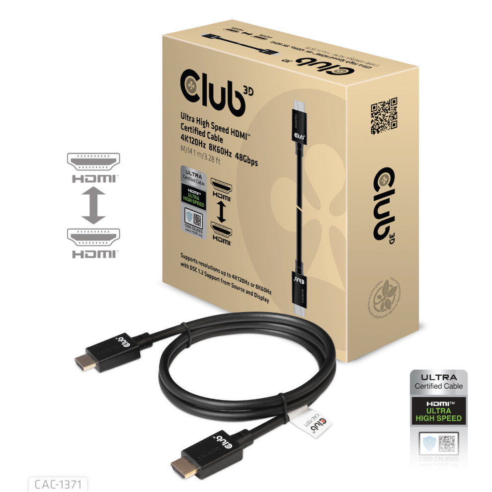Club3d Ultra High Speed Hdmi 4K120hz, 8K60hz Certified Cable... 8719214471149