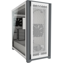 PC-behuizing - CORSAIR - CC-9011243-WW - ICUE 5000D RGB AIRFLOW - Midden-toren - 3 fans AF120 RGB ELITE - iCUE Lighting Node PRO - Wit