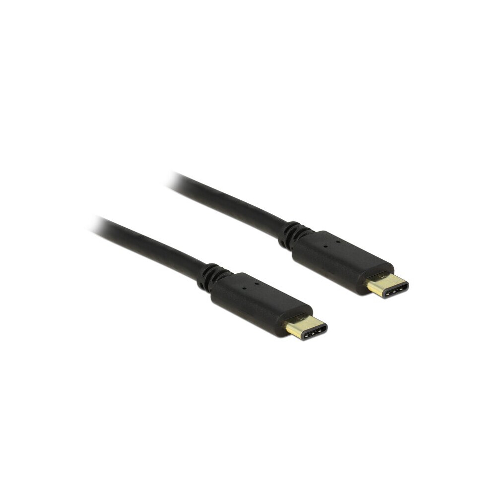 Delock 2M, 2Xusb2.0-C Usb Cable Usb 2.0 Usb C Black 4043619833320
