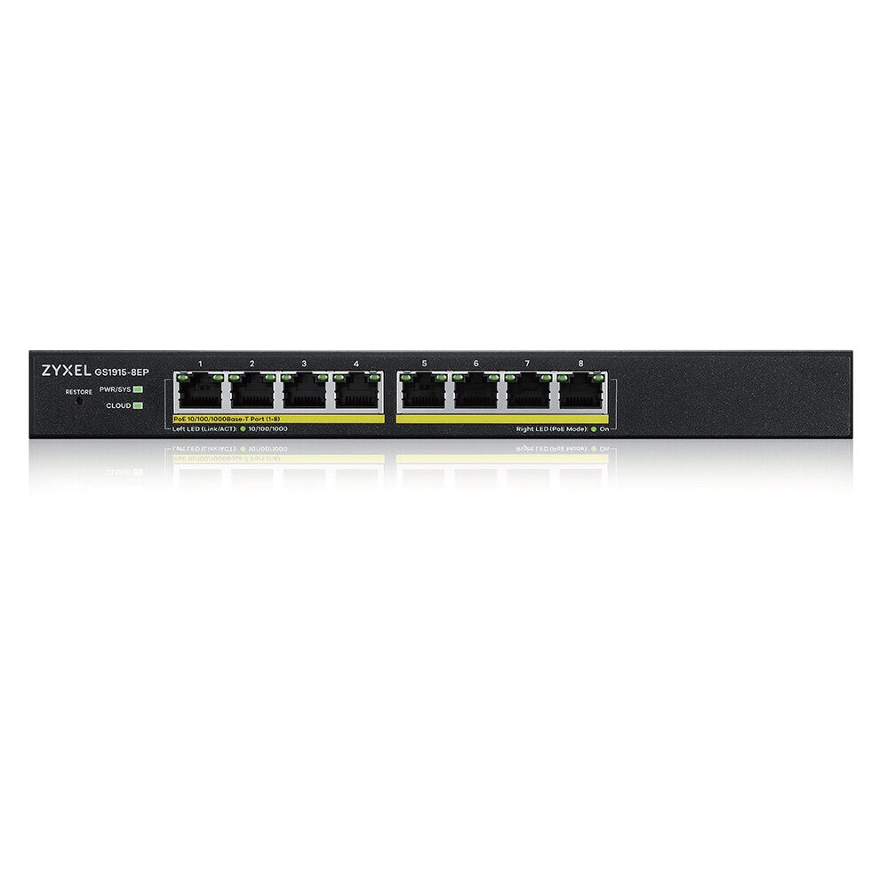 Zyxel Gs1915-8Ep Managed L2 Gigabit Ethernet (10/100/1000) Power... 4718937621934