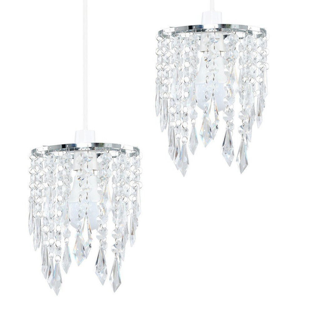 Pair Of Silver Ceiling Pendant Shade