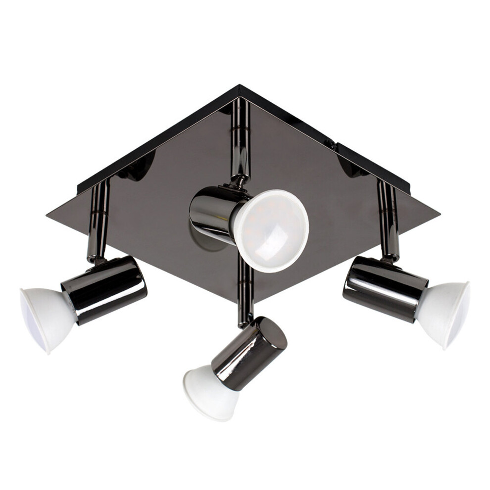 Spotlight 4 Way Black Ceiling Bar Spotlight