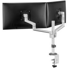 Neomounts DS60-425WH2 Tafelsupport voor scherm 43,2 cm (17) - 68,6 cm (27) wit, hoogte verstelbaar, kantelbaar.