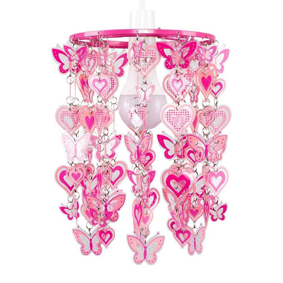 Childrens Pink Ceiling Pendant Droplets Shade
