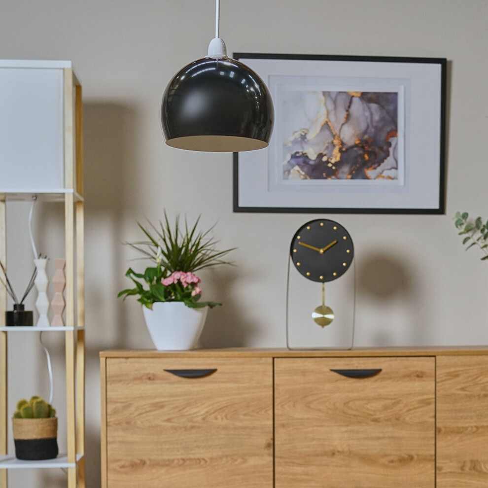 Curva Black Ceiling Pendant Shade