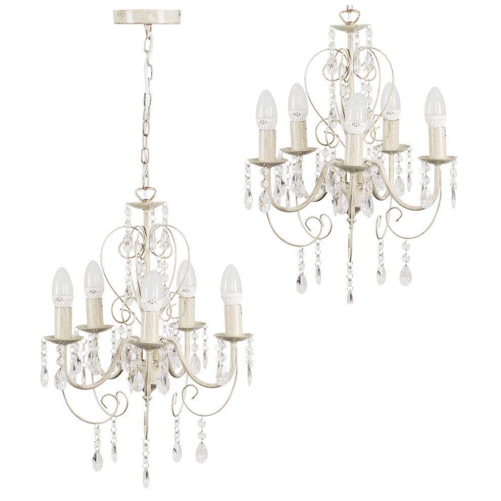 Lille White Ceiling Light Chandelier