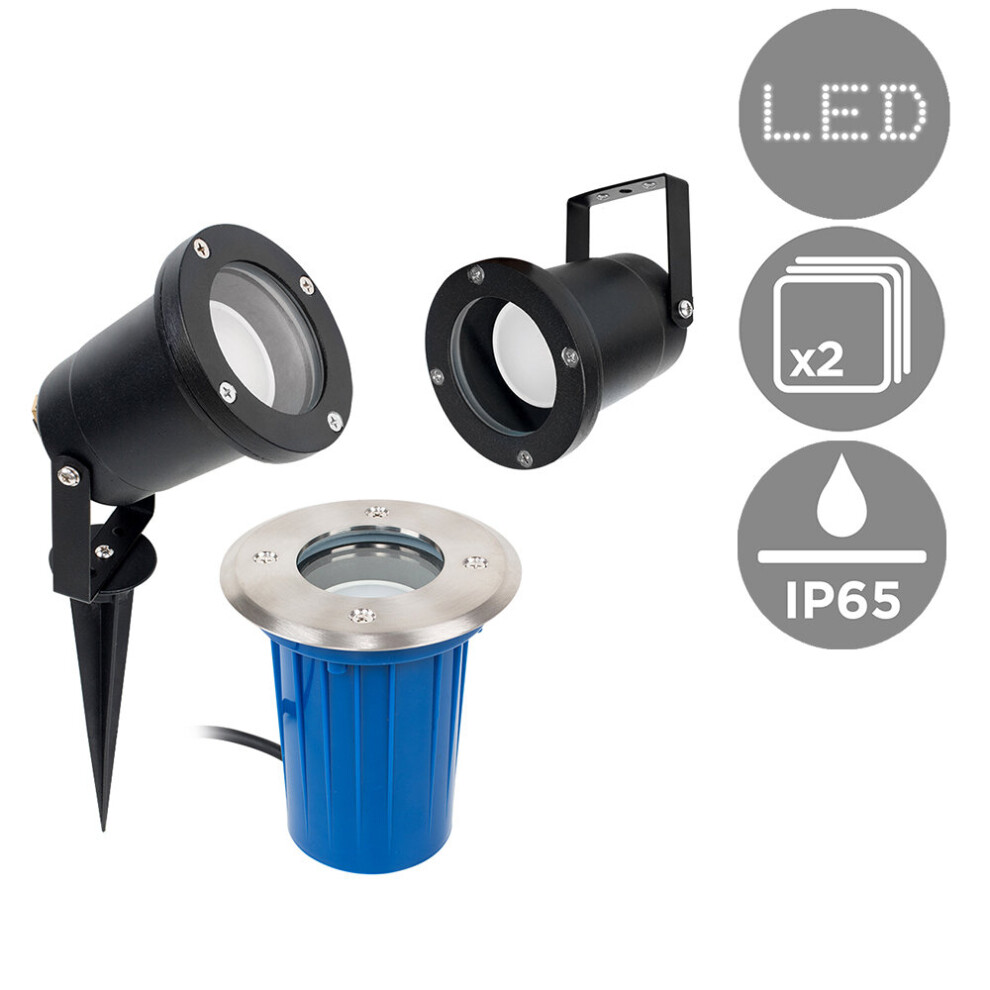 Berwick Pair of Silver Outdoor Light (Multi-Installation)