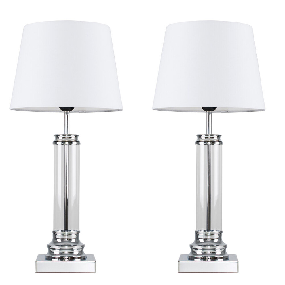 Pair of Silver Table Lamp