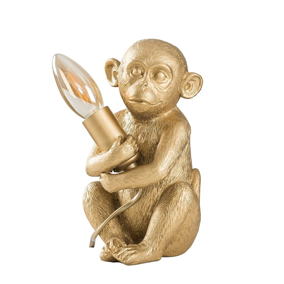Baby Monkey Gold Table Lamp