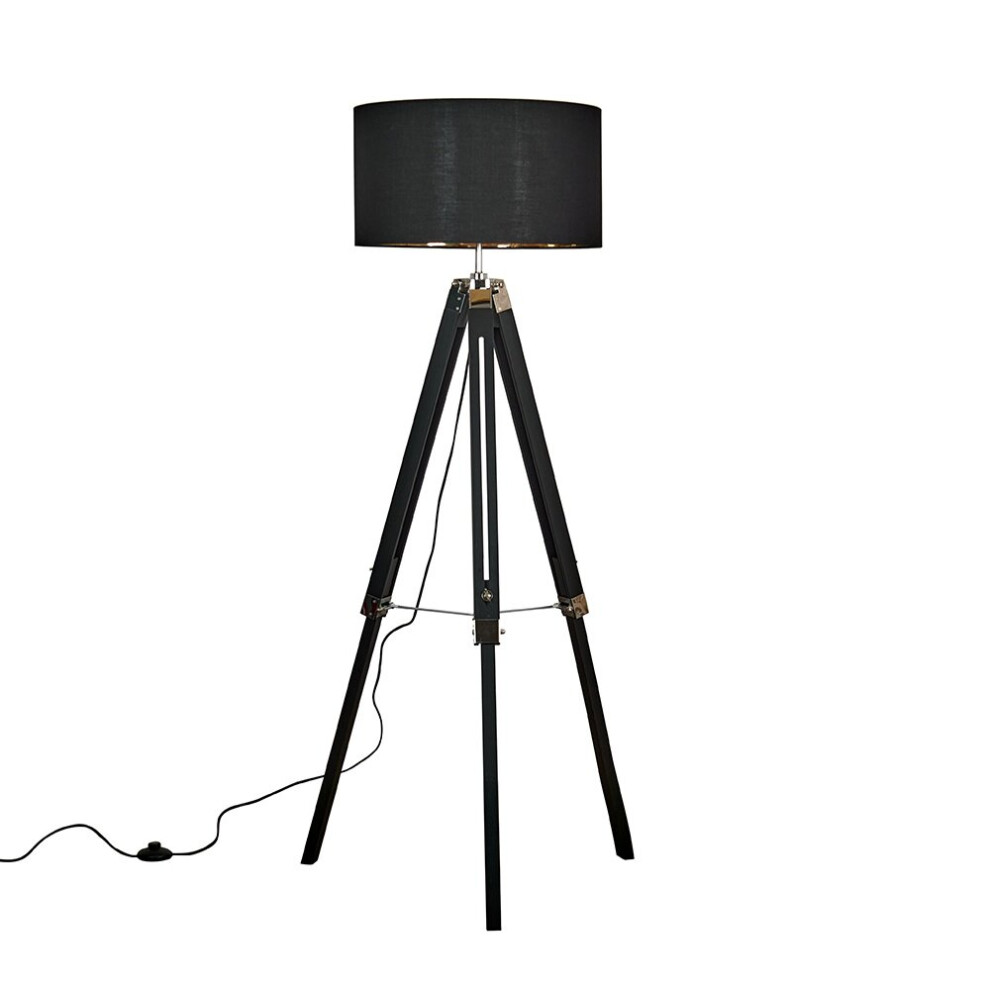Tripod Black Floor Lamp
