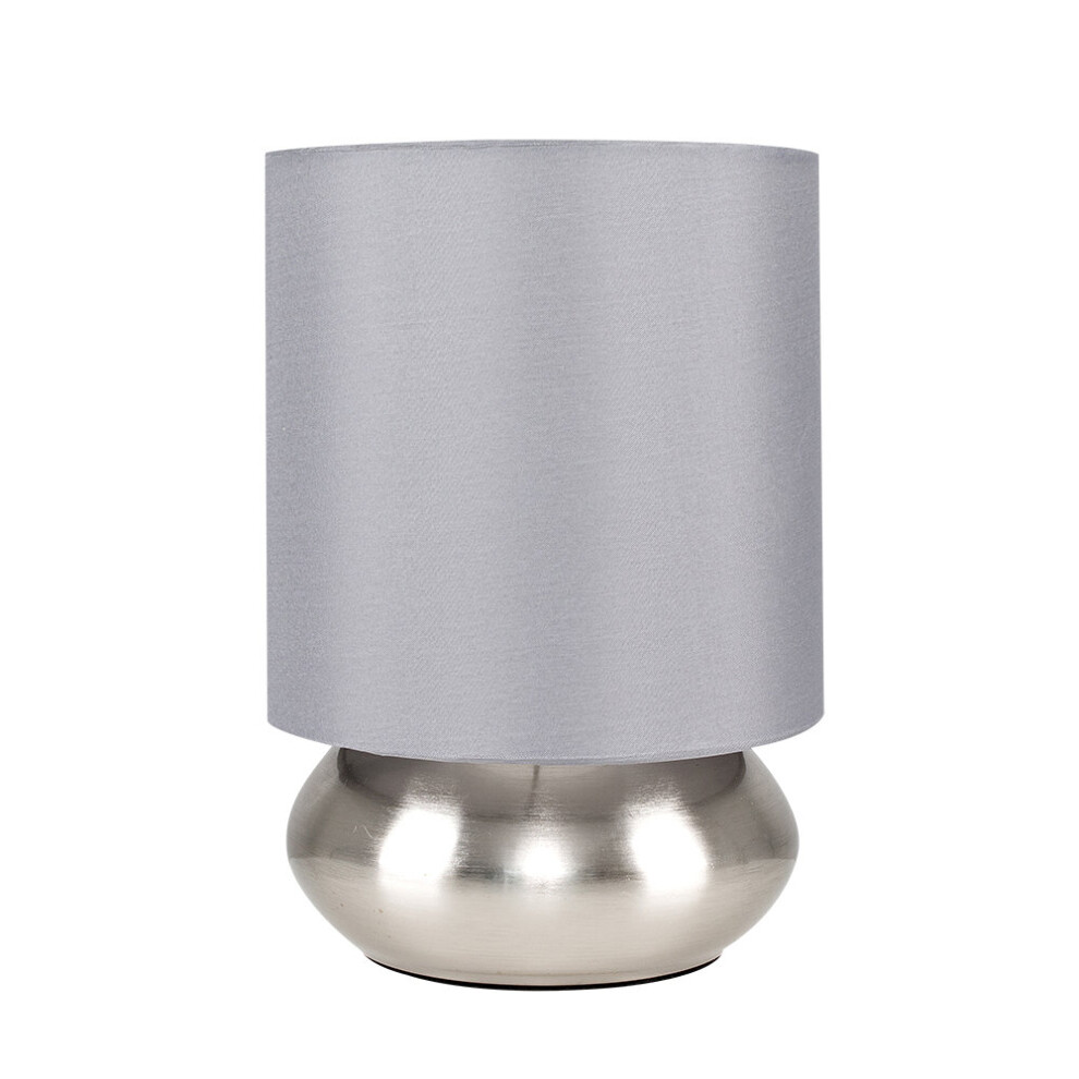 Pair of Silver Table Lamp Touch On/Off Dimmable