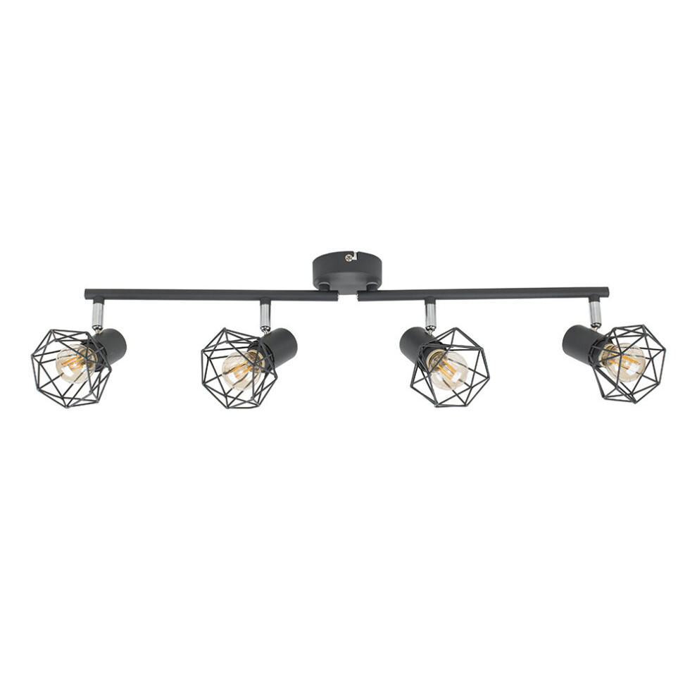 Angus Spotlight 4 Way Grey Ceiling Bar Spotlight