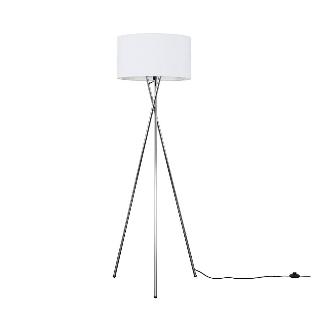 Camden Tripod Silver Floor Lamp