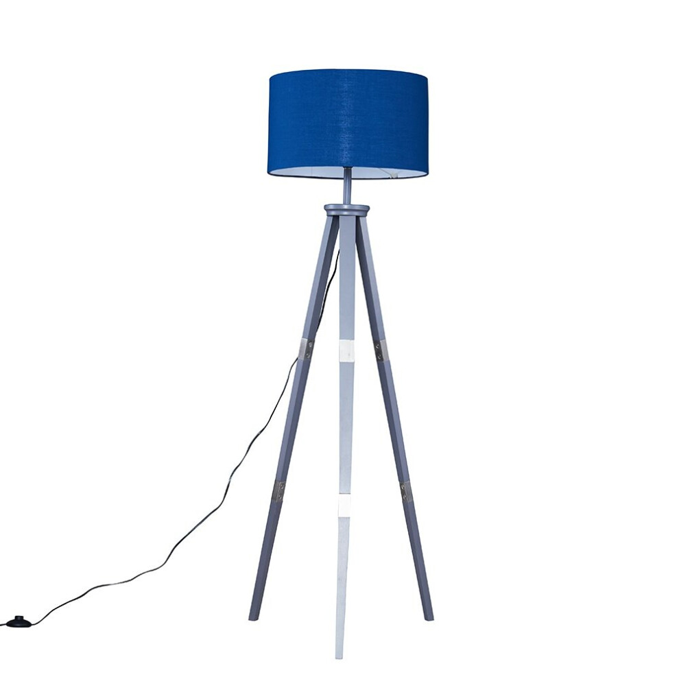 Tripod Grey Floor Lamp