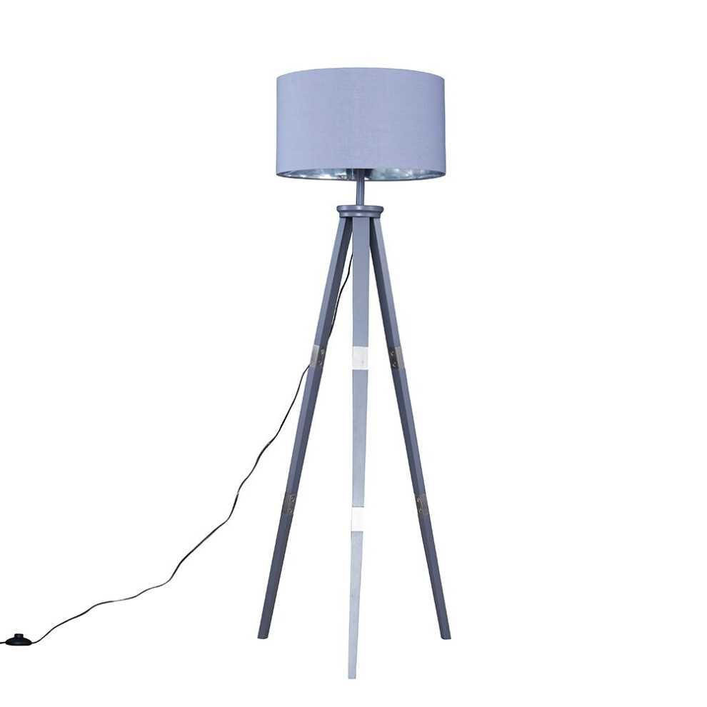 Tripod Grey Floor Lamp