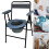 Folding Portable Steel Commode with Safety Lock 1