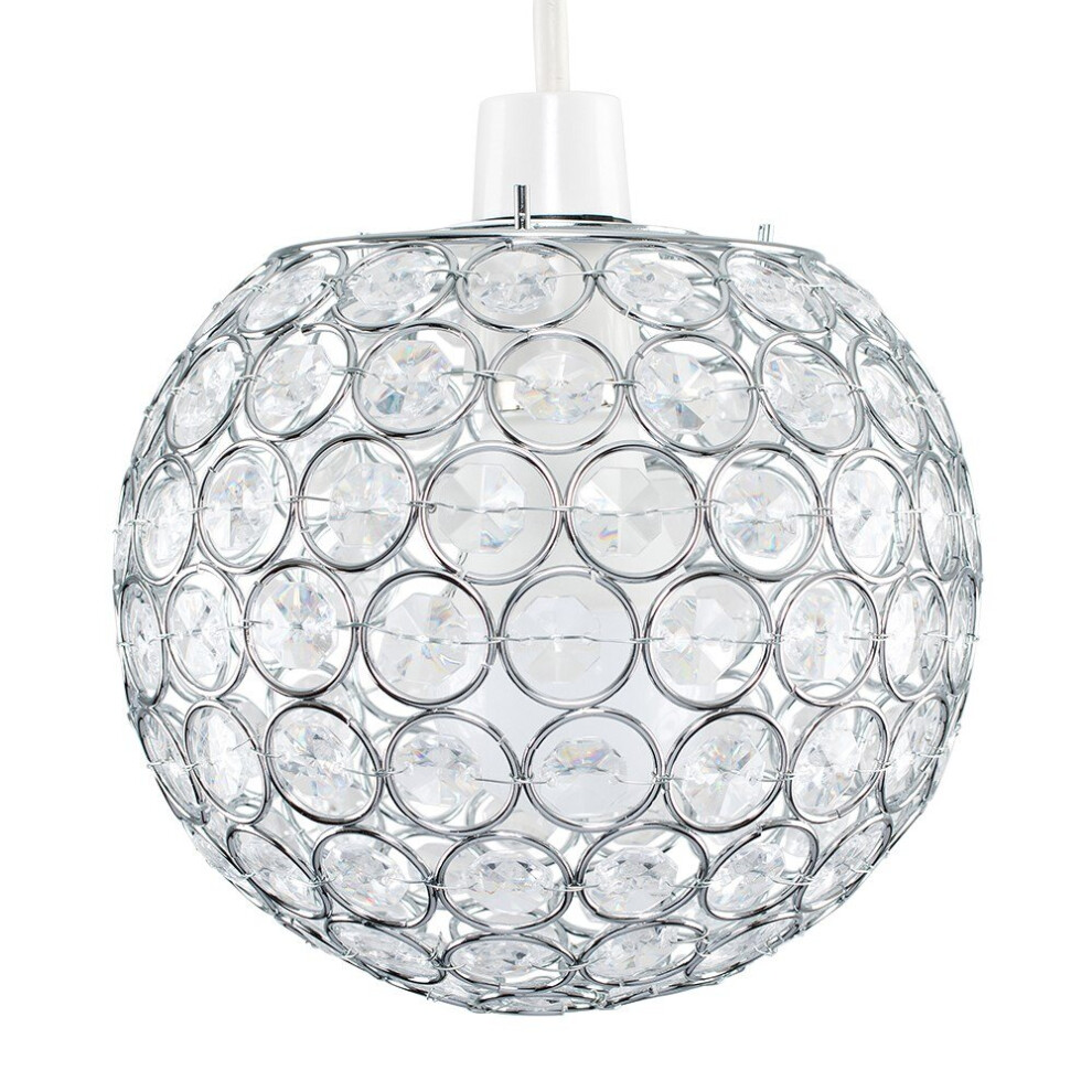 Ducy Acrylic Silver Ceiling Pendant Shade