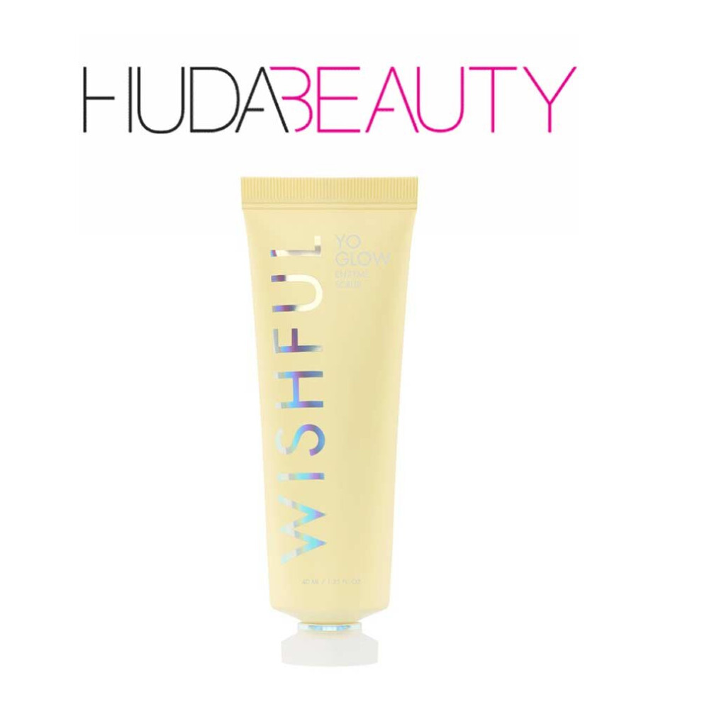 Huda Beauty WISHFUL Yo Glow AHA & BHA Facial Enzyme Scrub