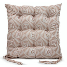 (Twisted Square Blush Pink, Pack of 4) Seat Pad Dining Garden Kitchen Chair Cushions Tie On ABSTRACT