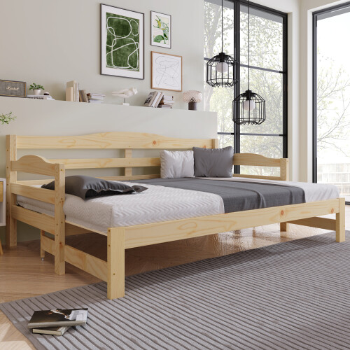 Daybed Cabin Bed SIngle Guest Bed Sofa Bed Pull out Trundle 90 x190 cm ...