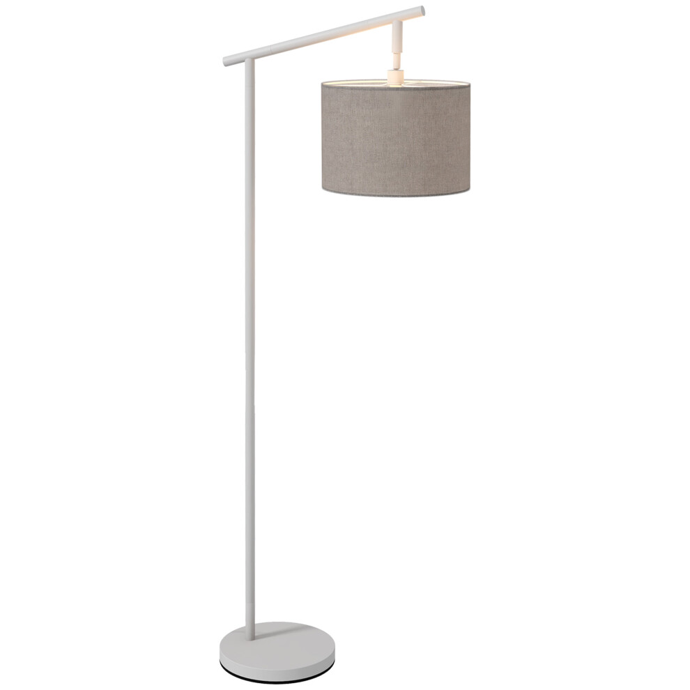HOMCOM Floor Lamp with 350 Rotating Lampshade, LED Bulb Included, Grey
