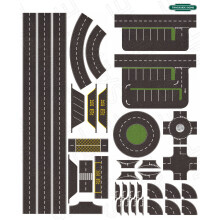 Road Layout - N Gauge - 2mm - Model Railway - 33mm Wide Roads