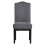 Living And Home Set of 2 Grey Velvet High Back Dining Chairs 4