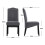 Living And Home Set of 2 Grey Velvet High Back Dining Chairs 6