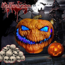Halloween Scary Pumpkin Decoration with Lights Home Halloween Decor