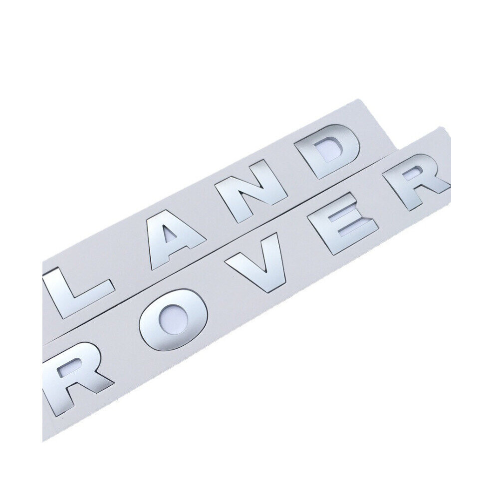 (Matt Silver) Land Rover Letters Hood OR Tailgate Emblem Sticker