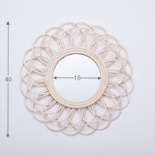 Wall Decorative Mirror Large Solar Flower Wall Decoration Dressing Mirror Home Living Room Retro Wall Hanging Mirror