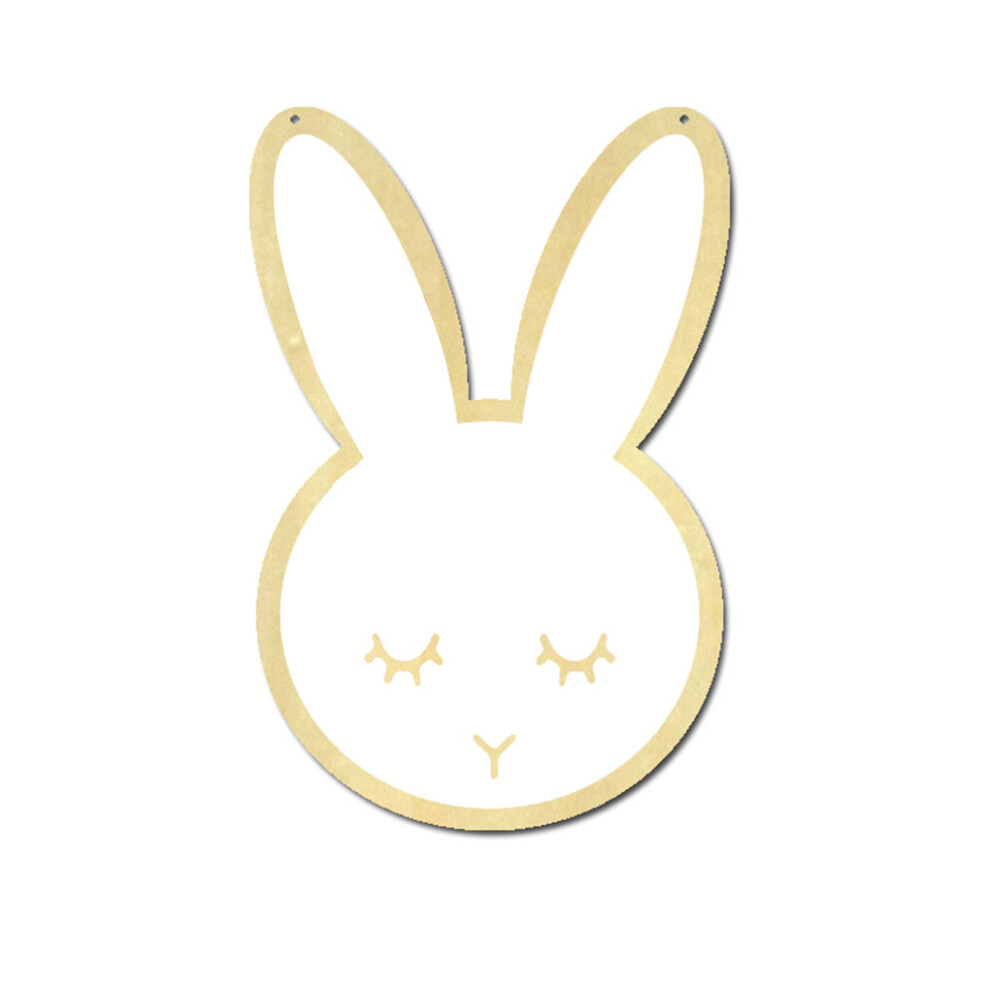Cartoon Decorative Mirror Bathroom Children Baby Room Rabbit Star Nordic Wood Acrylic Mirror Creative Art Wall Decorations Blue