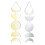 C9GA Acrylic Moon Phase Wall Hanging Mirror Boho Style Art Decorative Mirror 5