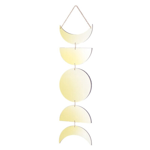 C9GA Acrylic Moon Phase Wall Hanging Mirror Boho Style Art Decorative Mirror