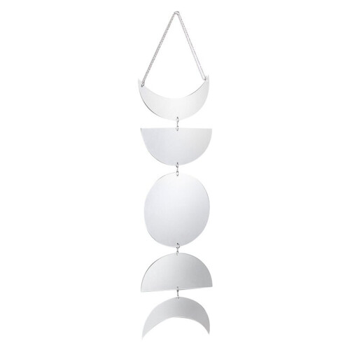 C9GA Acrylic Moon Phase Wall Hanging Mirror Boho Style Art Decorative Mirror 1