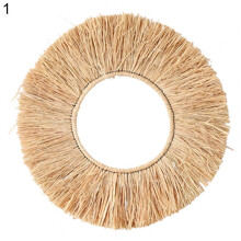 Straw Ornament Wall Decoration Pendants Creative Retro Ethnic Style Ornaments Hand-woven Hangings Background Wall Decor
