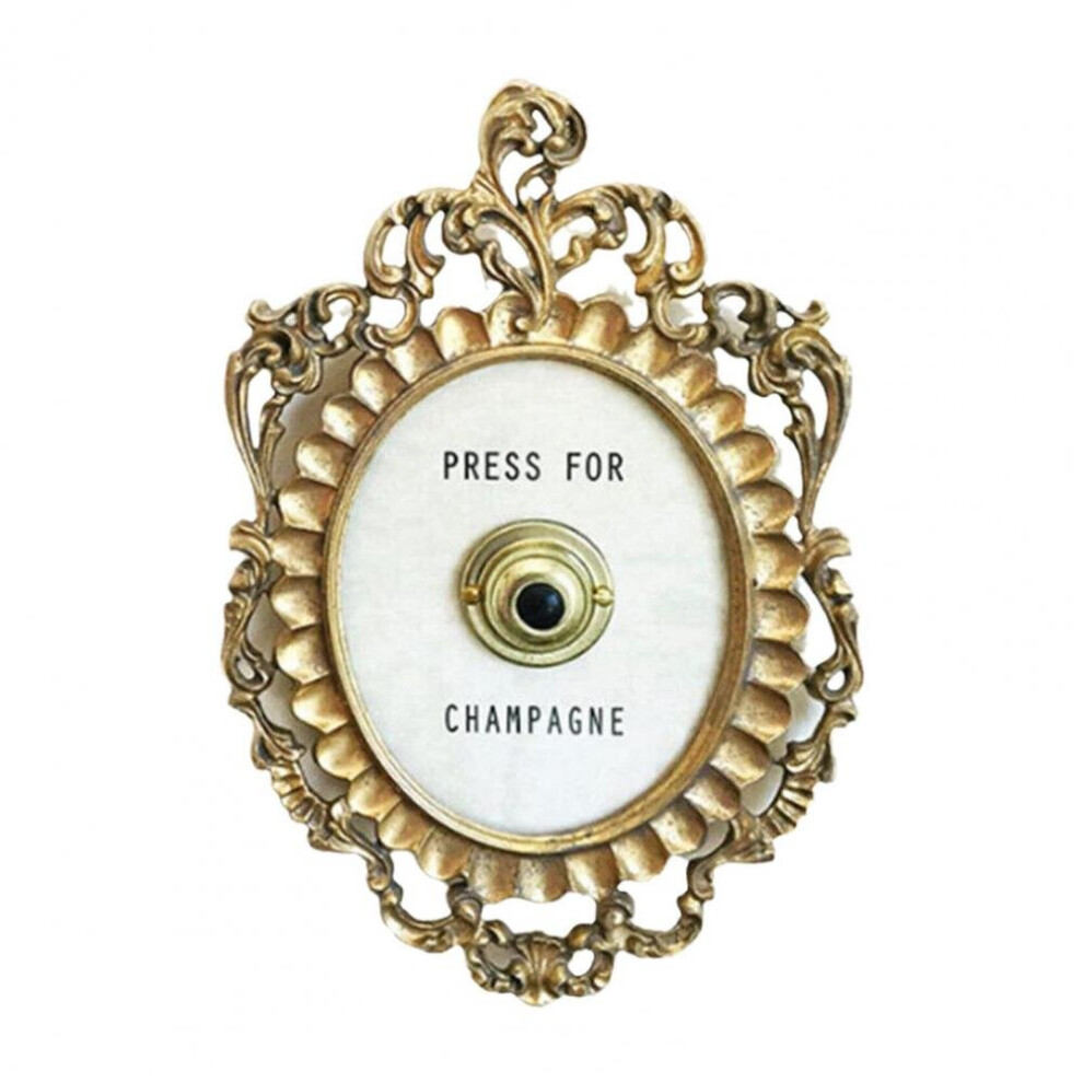 1 Set Doorbell Ornament Vocalizable Create Atmospheres Metal Restaurant European Style Champagne Button Decoration For 885665622213