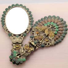 Copper Mirror Makeup Mirror Antique Chinese Retro Antique Copper Edge Ancient Female Portable Portable Makeup
