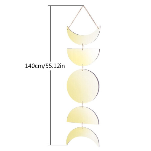 Acrylic Moon Phase Wall Hanging Mirror Boho Style Art Decorative Mirror 2