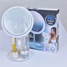 Touch type three in one fan mirror desktop LED makeup mirror light makeup aluminum mirror sweat makeup mirror