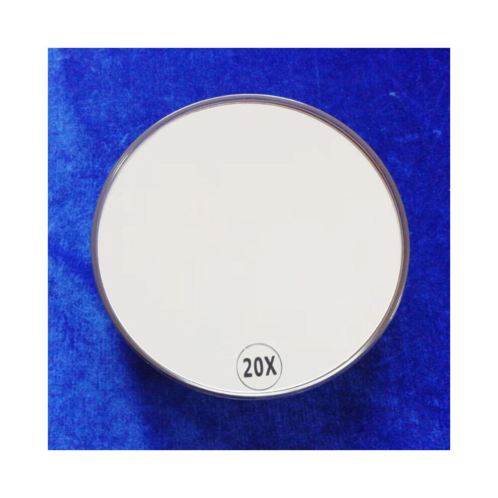 White Makeup Mirror 20X Magnifying Mirror With 3 Suction Cups Cosmetics Tools Round Mirror Magnification