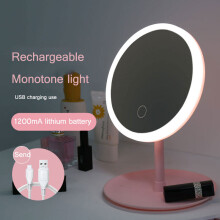 Net Red Makeup Mirror Light Included Led Desktop Desktop Mirror Student Convenient Fill Light Beauty Makeup Dormitory Mirror