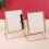 1Pc Nordic Makeup Mirror Single-Sided Vertical Round Square Mirror with Stand Home Decor 4